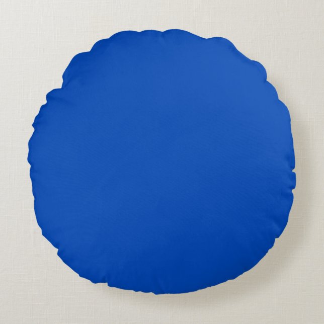 Absolute Zero (effen kleur) Rond Kussen (Voorkant)