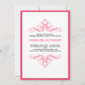 Absoluut Fabulous 40th Birthday Party Invitation Kaart (Achterkant)