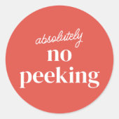 Absoluut geen gluren Kerst sticker (Voorkant)