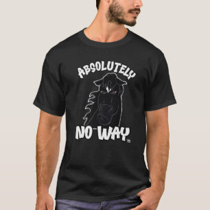 Absoluut geen manier zwarte chagrijnige paard grap t-shirt