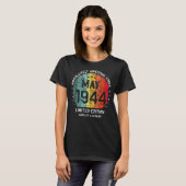 Absoluut Geweldige sinds mei 1944 Man Vrouw Birthd T-shirt (Voorkant volledig)