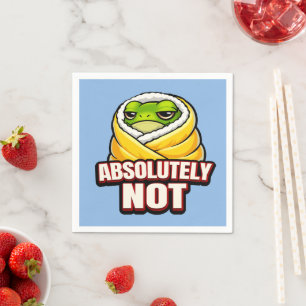 Absoluut Niet Kikker – Grappige Lui Kikker Meme Servet