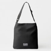 Absoluut niet / Leunend op een straatnaambord wit Crossbody Tas (Achterkant)