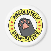 Absoluut pijnlijk Funny Paw Badge Pun Magneet (Voorkant)