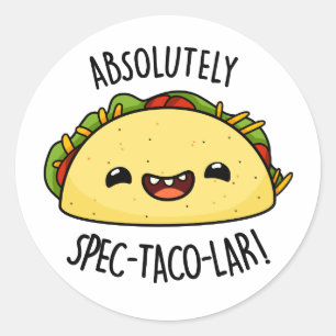 Absoluut Spec-Taco-Lar Funny Taco Pun Ronde Sticker