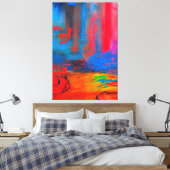Absoluut verbluffende kleurrijke Abstracte schilde Canvas Afdruk (Insitu (Slaapkamer))