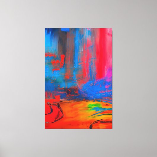 Absoluut verbluffende kleurrijke Abstracte schilde Canvas Afdruk (Voorkant)