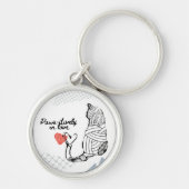 absract design cat with inspirational saying sleutelhanger (Voorkant)