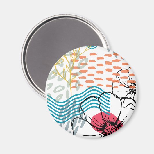 absract design magnet flowers (Recto/Verso)
