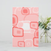 Absract rood vierkant Briefpapier (Staand voorkant)