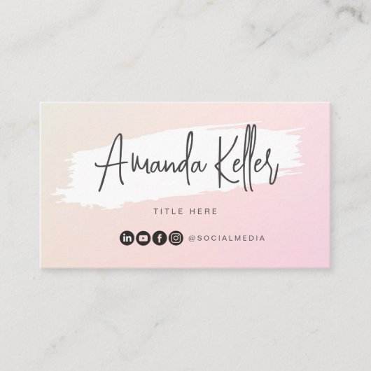 Abstact Waterverf minimalistische business Visitekaartje (Voorkant)