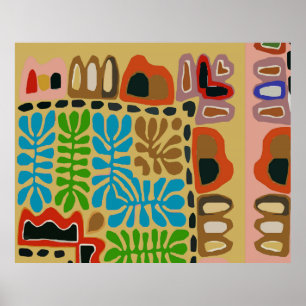 Abstarct Western dorp Poster