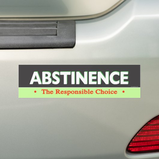 Abstinence Bumpersticker (Op auto)