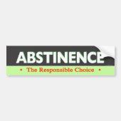 Abstinence Bumpersticker (Voorkant)