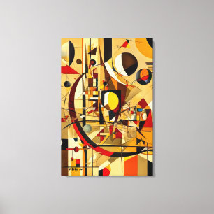ABSTR_24-026, geometrisch, kubisme Canvas Afdruk