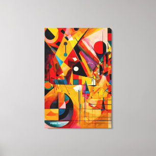 ABSTR_24-028, geometrisch, kubisme Canvas Afdruk