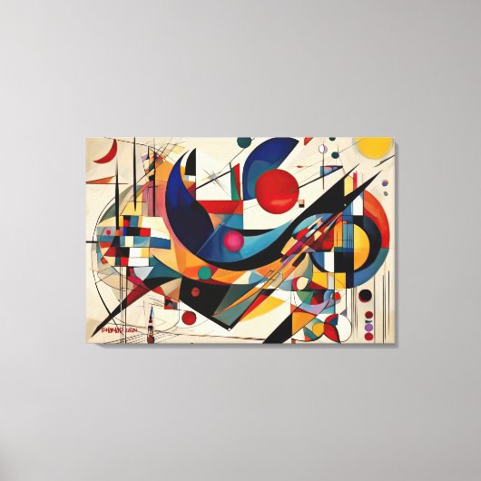 ABSTR_24-034, Geometrisch, kubisme Canvas Afdruk (Voorkant)