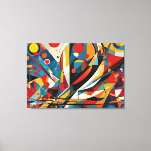ABSTR_24-034, Geometrisch, kubisme Canvas Afdruk