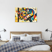 ABSTR_24-046, Abstracte galerijkunst Canvas Afdruk (Insitu (Slaapkamer))