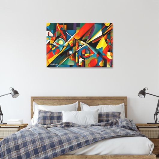 ABSTR_24-047, Abstracte galerijkunst Canvas Afdruk (Insitu (Slaapkamer))