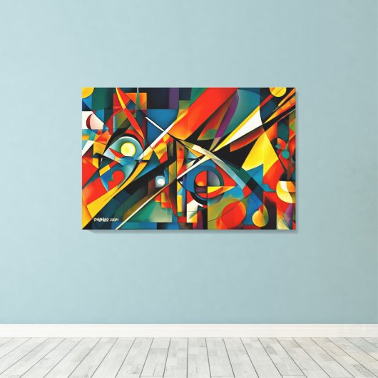 ABSTR_24-047, Abstracte galerijkunst Canvas Afdruk (Insitu (Houten vloer))