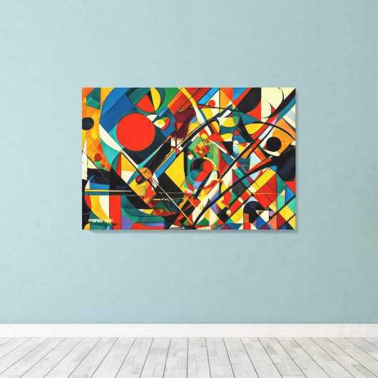 ABSTR_24-052, Abstracte galerijkunst Canvas Afdruk (Insitu (Houten vloer))