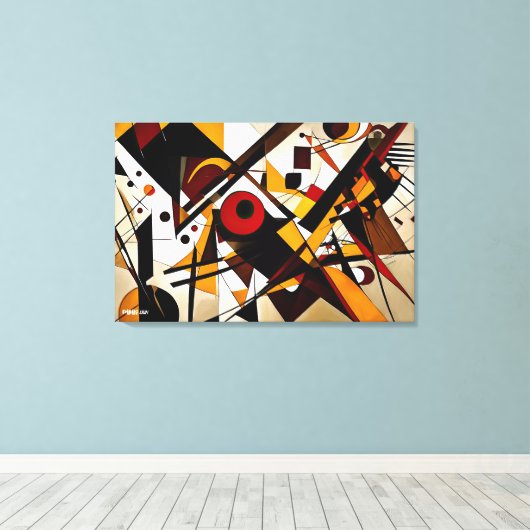 ABSTR_24-060, Abstracte galerijkunst Canvas Afdruk (Insitu (Houten vloer))