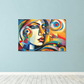 ABSTR_24-077, Abstracte Galerij Art Canvas Afdruk (Insitu (Houten vloer))