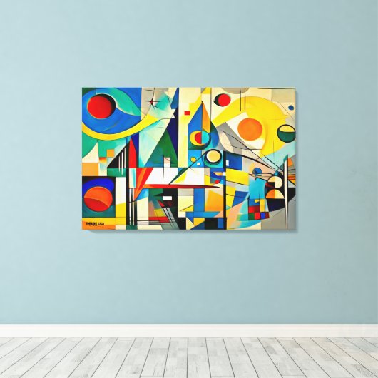 ABSTR_24-084, Abstracte galerijkunst Canvas Afdruk (Insitu (Houten vloer))