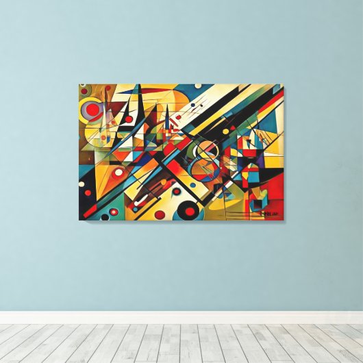 ABSTR_24-085, Abstracte galerijkunst Canvas Afdruk (Insitu (Houten vloer))