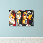 ABSTR_24-087, Abstracte galerijkunst Canvas Afdruk (Insitu (Houten vloer))