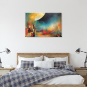 ABSTR_24-093, Abstracte Galerij Art Canvas Afdruk (Insitu (Slaapkamer))