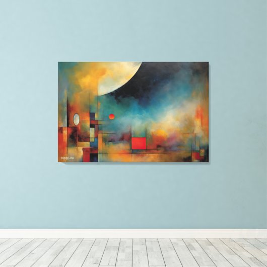 ABSTR_24-093, Abstracte Galerij Art Canvas Afdruk (Insitu (Houten vloer))