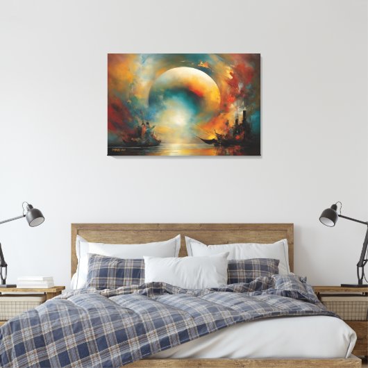 ABSTR_24_100, Abstracte galerijkunst Canvas Afdruk (Insitu (Slaapkamer))