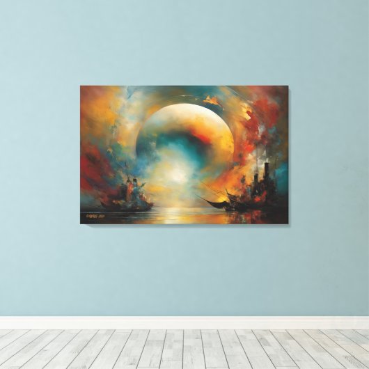 ABSTR_24_100, Abstracte galerijkunst Canvas Afdruk (Insitu (Houten vloer))