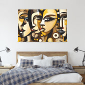 ABSTR_25-005 Abstracte Galerij Art Canvas Afdruk (Insitu (Slaapkamer))