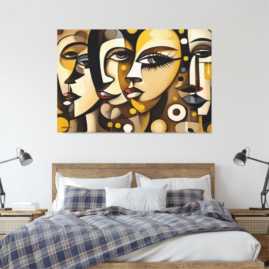 ABSTR_25-005 Abstracte Galerij Art Canvas Afdruk (Insitu (Slaapkamer))