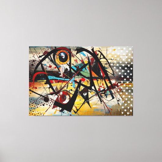 ABSTR_25-008 Abstracte kunst Canvas Print (Voorkant)