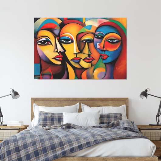 ABSTR_25_009 Abstracte galerij Art Canvas Afdruk (Insitu (Slaapkamer))