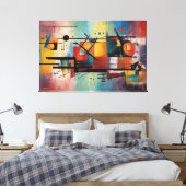 ABSTR_25-011 Abstracte kunst Canvas Print (Insitu (Slaapkamer))