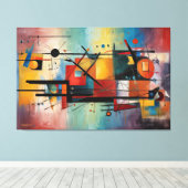 ABSTR_25-011 Abstracte kunst Canvas Print (Insitu (Houten vloer))