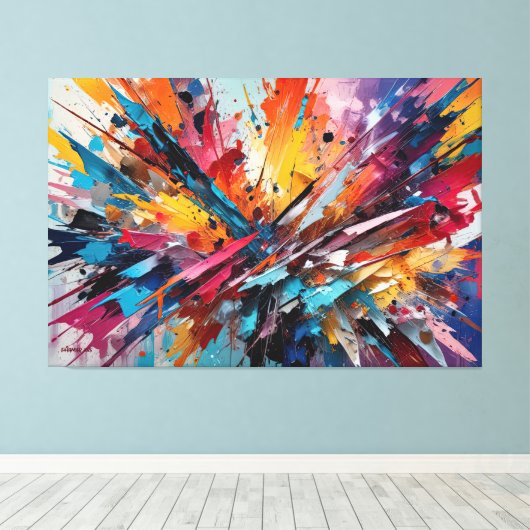 ABSTR_25-039 Abstracte kunst Canvas Print (Insitu (Houten vloer))