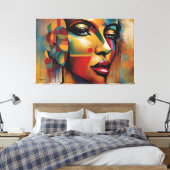 ABSTR_25-043 Abstracte kunst Canvas Print (Insitu (Slaapkamer))