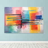 ABSTR_25-049 Abstracte kunst Canvas Print (Insitu (Houten vloer))