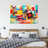 ABSTR_25-051 Abstracte kunst Canvas Print (Insitu (Slaapkamer))