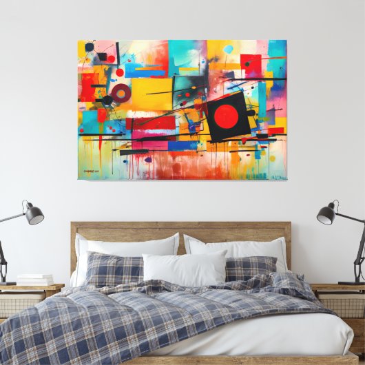ABSTR_25-051 Abstracte kunst Canvas Print (Insitu (Slaapkamer))
