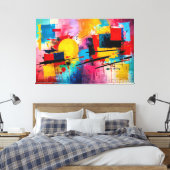 ABSTR_25-057 Abstracte kunst Canvas Print (Insitu (Slaapkamer))