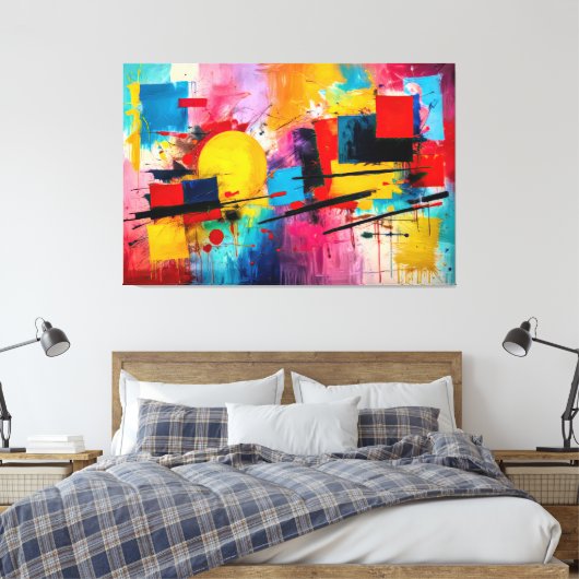 ABSTR_25-057 Abstracte kunst Canvas Print (Insitu (Slaapkamer))