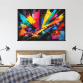 ABSTR_25-063 Abstracte kunst Canvas Print (Insitu (Slaapkamer))