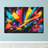 ABSTR_25-063 Abstracte kunst Canvas Print (Insitu (Houten vloer))